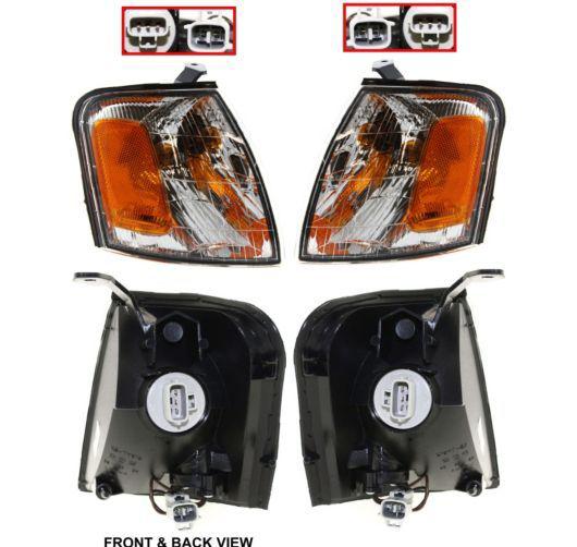 98-99 avalon front side marker signal blinker corner parking light lamp pair set