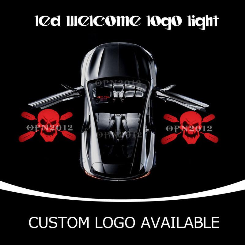 Skull oars car door step courtesy led laser projector logo ghost shadow lights