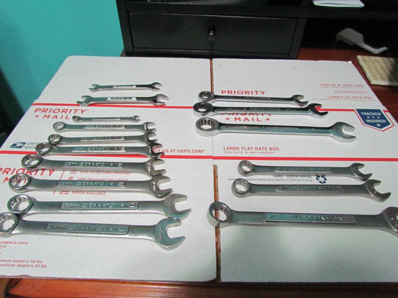 16 piece craftsman & gearwrench ratchet wrenches - sae & metric - mixed lot