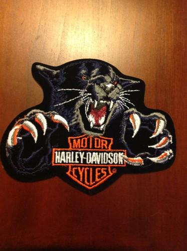 Harley davidson black panther with bar and shield patch