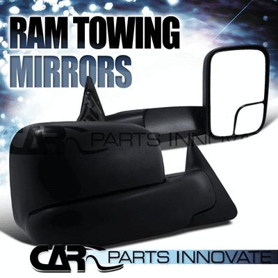 Dodge ram 1500 2500 3500 truck towing side mirrors manual w/ bracket