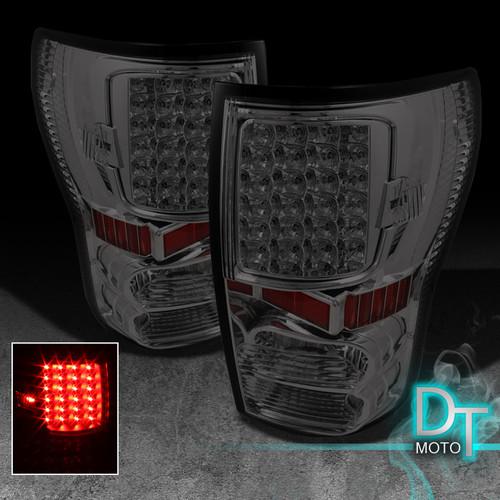 Smoked 07-13 toyota tundra pickup full led tail lights lamps left+right sets