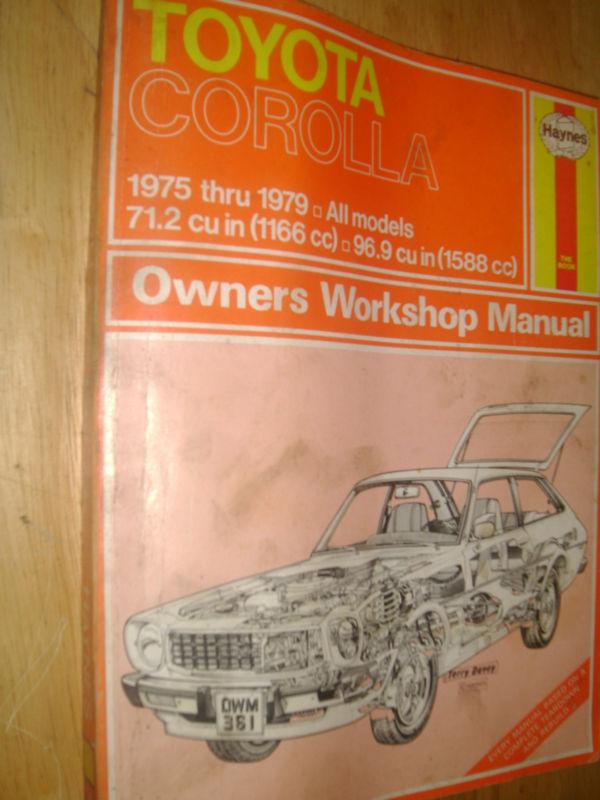 1975-1979 toyota corolla shop manual / hayne's repair book 1976 1977 1978