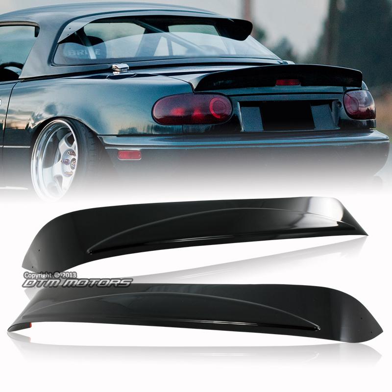 1990-1997 mazda miata hard top black abs plastic rear roof window visor spoiler