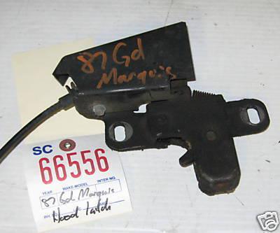 Mercury 87 grand marquis hood latch assembly 1987