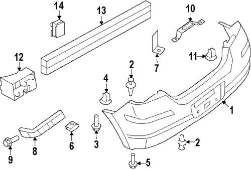 Nissan 85226em30a genuine oem factory original side bracket