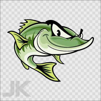 Decals sticker fish fresh water smart r 0500 xf99z