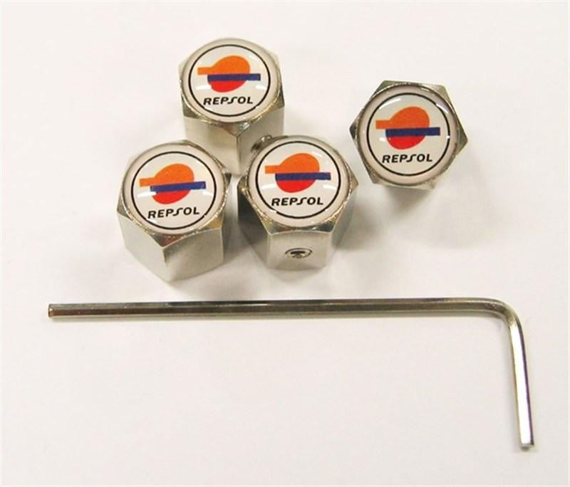 Repsol wheel tyre tire valve stem air dust covers caps anti-theft locking