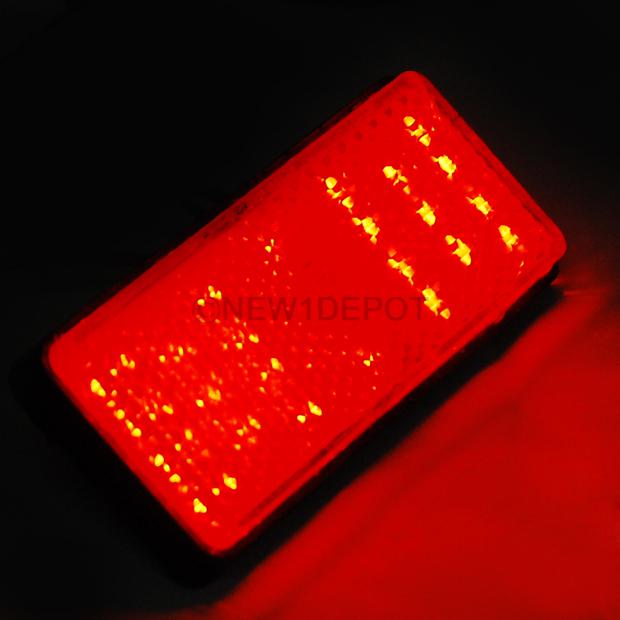 Red led motocycle reflector brake tail rear fog light shadow fit for yamaha new