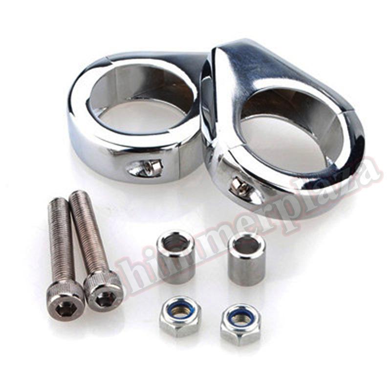 Aluminum 39mm turn signals relocation fork clamps for harley dyna sportster xl