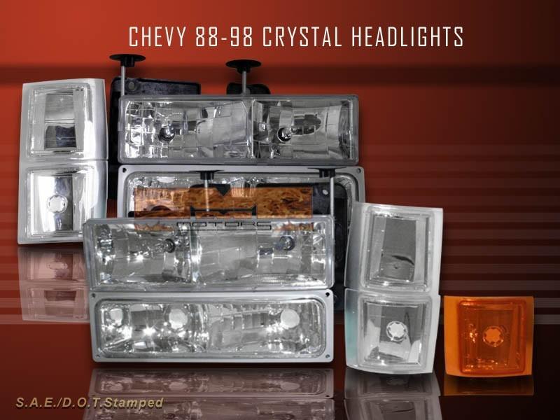 1994-98 chevy c10 pickup suburban tahoe silverado c1500 headlights corner 10 pcs