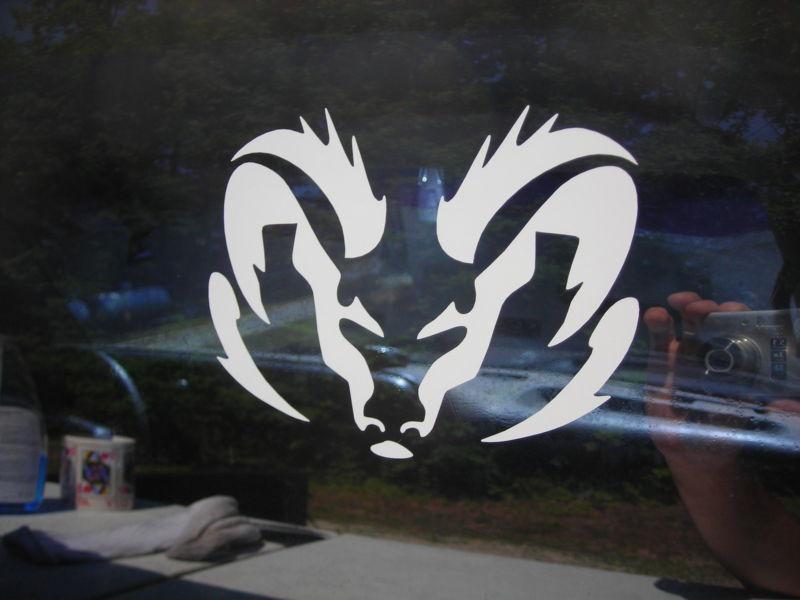 Dodge ram head vinyl decal / sticker 7 inch your choice color