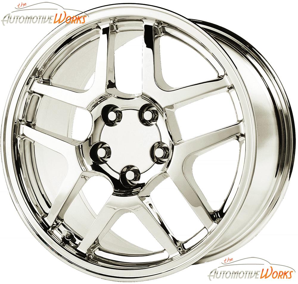 1 - 18x9.5 replica corvette zo6 5x120.65 5x4.75 +54mm chrome wheel rim inch 18"