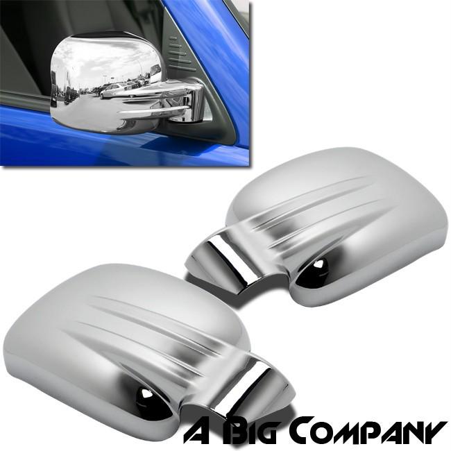 02-07 jeep liberty suv triple chrome plated mirror cover moulding trim set 2006