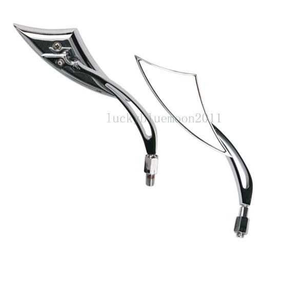 Chrome mini side blade mirrors for suzuki savage intruder volusia boulevard