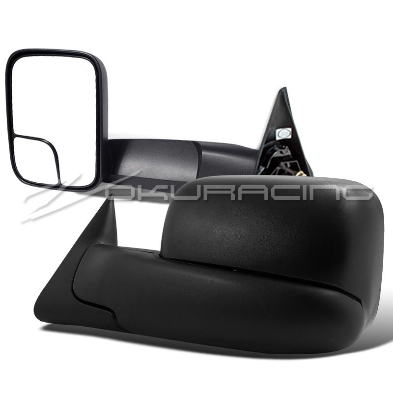 94-97 dodge ram power towing tow hauling side view mirrors pair