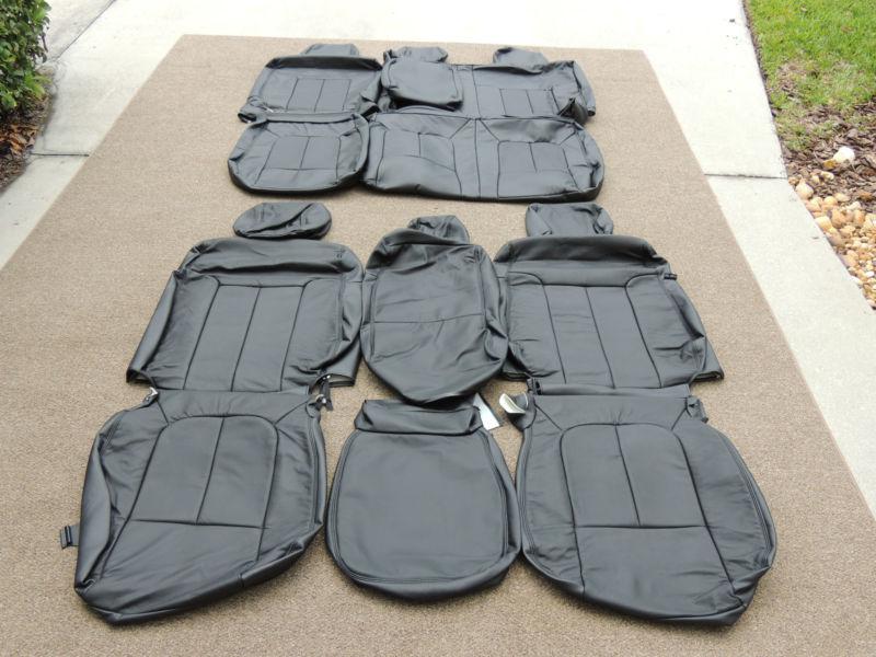 Ford f250 f350 f450 xlt super crew leather seat covers interior seats 2011 pc bk