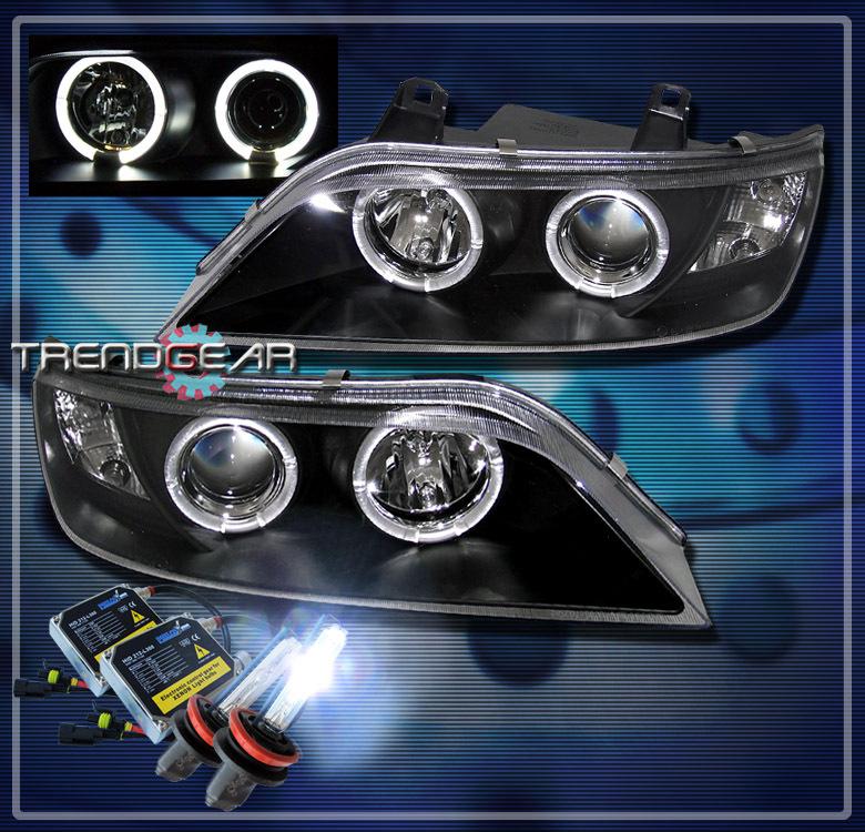 96-02 bmw z3 halo projector headlights+hid 8000k xenon lamp black 97 98 99 00 01