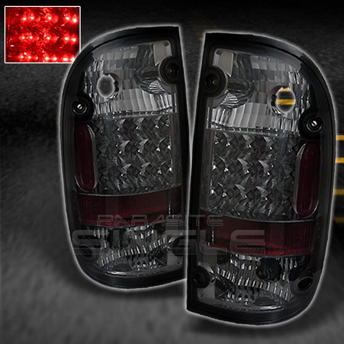 Smoked 95-00 toyota tacoma pickup truck led tail brake lights lamps left+right