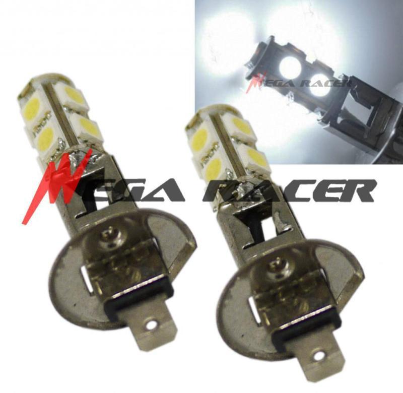 Led h1 xenon bright white 6000k headlight 9 smd 2x bulbs #d18 au24 for fog light