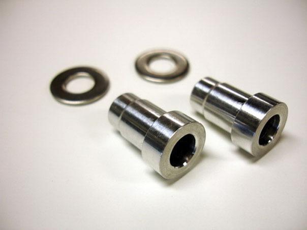 Joker machine mirror adapter bushings pair aluminum for triumph all years