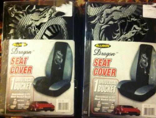 Dragon design bucket seat covers pair