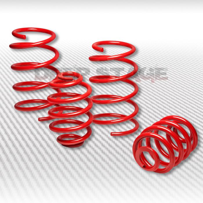 2"drop sport suspension lowering spring 06-12 nissan versa c11/09+cube z12 red