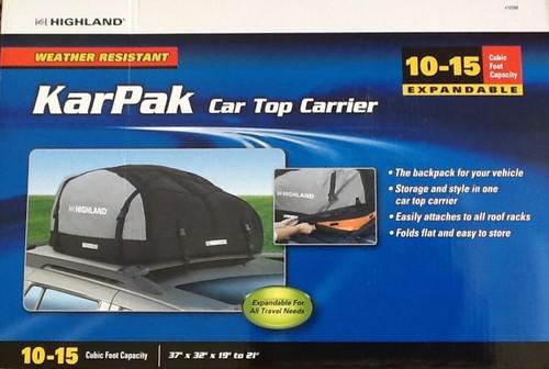 Highland expandable soft-sided car, suv, van, roof top cargo carrier new