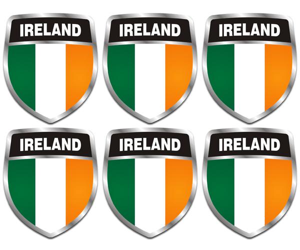 Ireland flag shield decal 6 2"x1.7" irish vinyl hard hat helmet sticker zu1