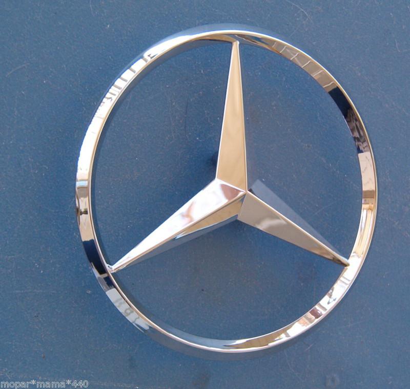 Mercedes benz star emblem nos chrome rear badge w-203 c-class 01-07 02 03 trunk