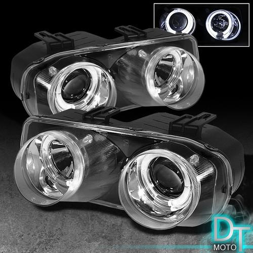 94-97 acura integra dual halo projector clear headlights lights lamps left+right