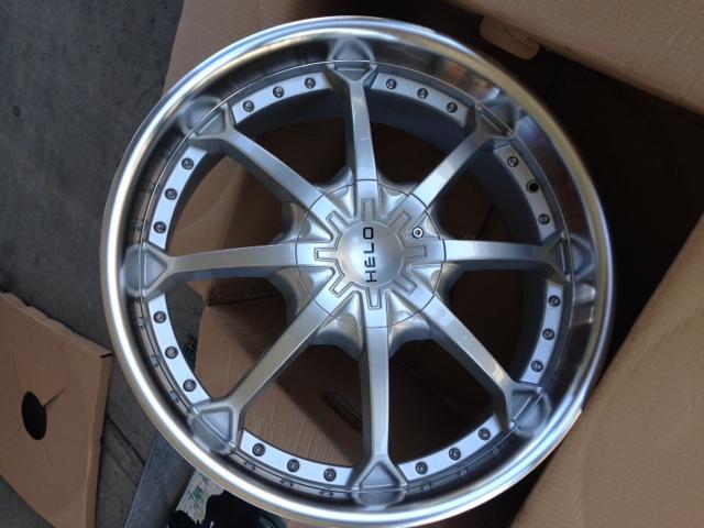 22" silver polish rims tires 6x139.7/135 ford chevy gmc toyota