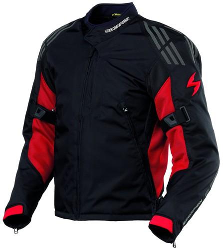 Scorpion intake motorcycle textile jacket red