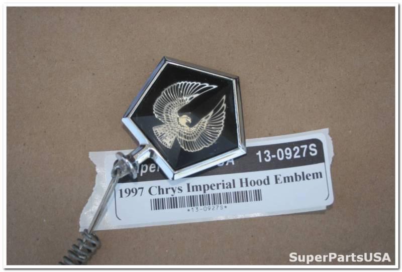 1997 chrysler imperial hood emblem badge 13-0927s