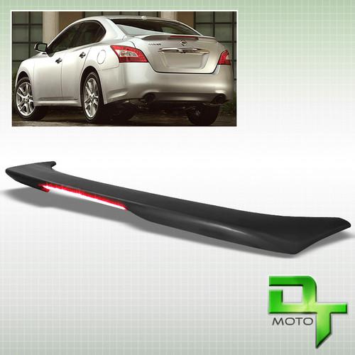 09-12 maxima original style trunk spoiler wing w/led break light primered black