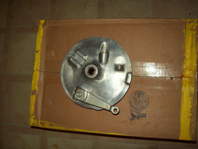 Yamaha sr250 exciter rear wheel brake plate hub w/brake shoes 1980