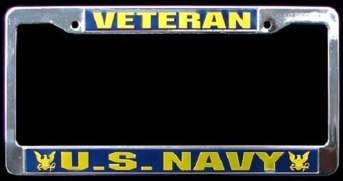 New license plate frame - veteran u.s. navy. 25011. free shipping