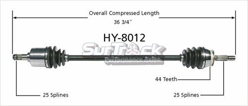 Surtrack perf axles hy-8012 cv half-shaft assembly-new cv axle shaft