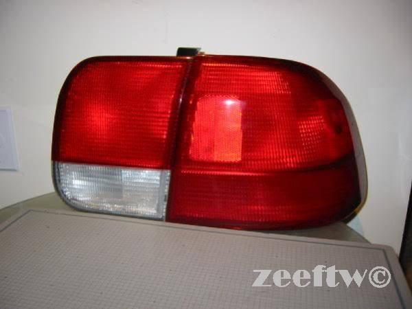 96-98 honda civic sedan tail light red-out vinyl