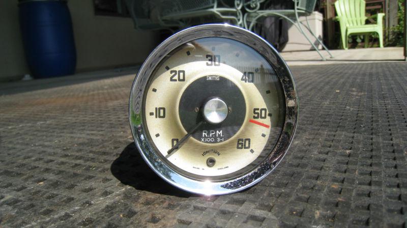 Austin-healey goldtone face tachometer