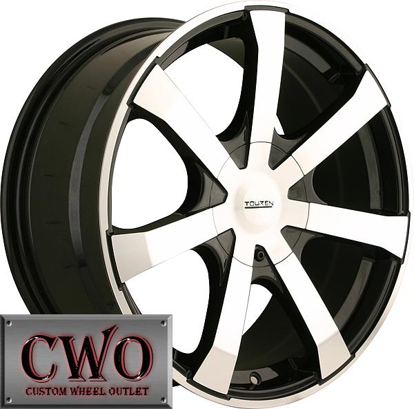 18 black touren tr90 rims 5x114.3/5x120 5 lug 350z mustang g35 bmw rover cwo