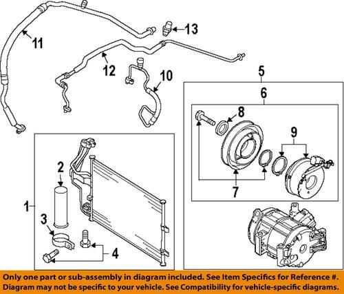 Mazda oem bbn26146xb a/c condenser, compressor & lines-cooler line