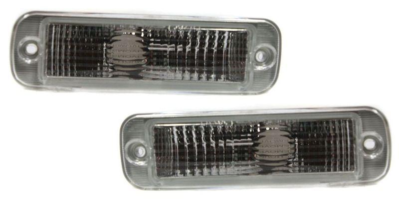 Parking light lamp lens & housing pair set (driver & passenger side, qty 2)