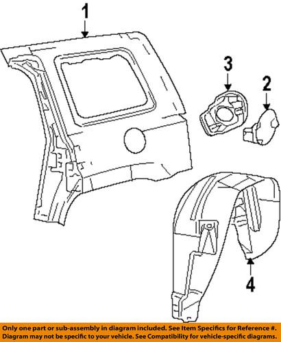 Jeep oem 5160097ae quarter panel-fuel door