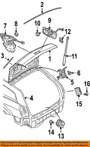 Dodge oem 5112152ad lift gate-upper weather strip