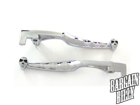 Motorcycle chrome skull hand levers clutch + brake kawasaki vulcan 1500 1600