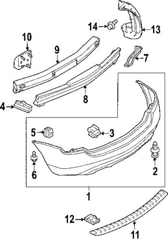 Nissan 85284ca000 genuine oem factory original bumper cover clip