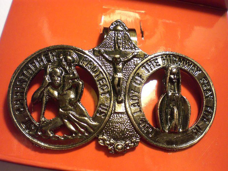  sun visor clip "st christopher & our lady of the highway" 