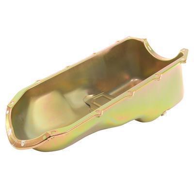 Summit racing g3542 oil pan steel gold zinc 4 qt. pontiac v8 each