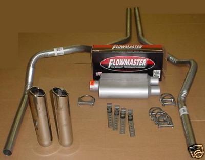 Dodge ram 94-01 dual exhaust kit + flowmaster 40 + rolled tips